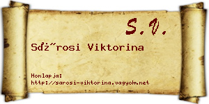 Sárosi Viktorina névjegykártya